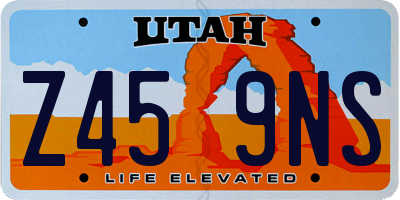 UT license plate Z459NS