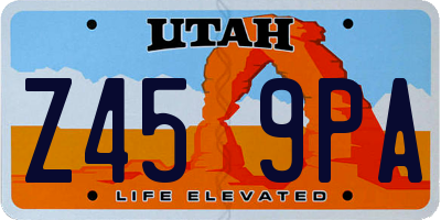 UT license plate Z459PA