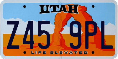 UT license plate Z459PL