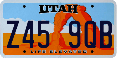 UT license plate Z459QB