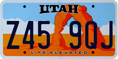 UT license plate Z459QJ