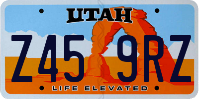 UT license plate Z459RZ