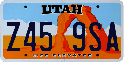 UT license plate Z459SA