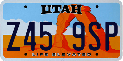 UT license plate Z459SP