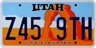 UT license plate Z459TH