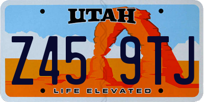 UT license plate Z459TJ