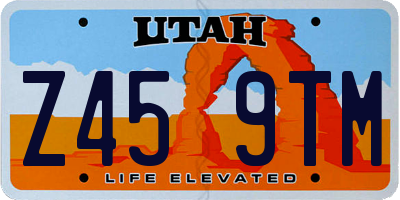 UT license plate Z459TM