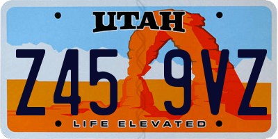 UT license plate Z459VZ