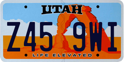 UT license plate Z459WI