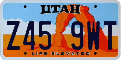 UT license plate Z459WT
