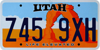 UT license plate Z459XH