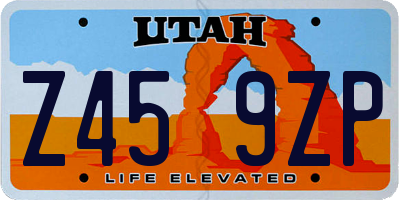 UT license plate Z459ZP