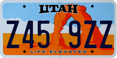 UT license plate Z459ZZ