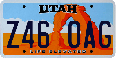 UT license plate Z460AG