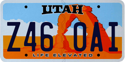 UT license plate Z460AI