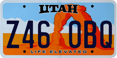 UT license plate Z460BQ