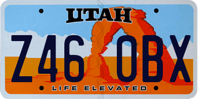 UT license plate Z460BX