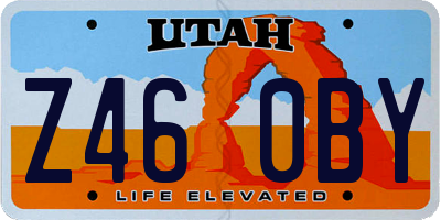 UT license plate Z460BY