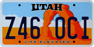 UT license plate Z460CI