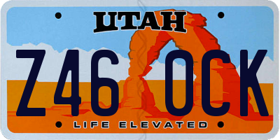UT license plate Z460CK