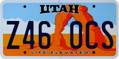 UT license plate Z460CS