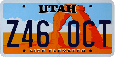 UT license plate Z460CT