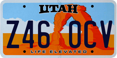 UT license plate Z460CV