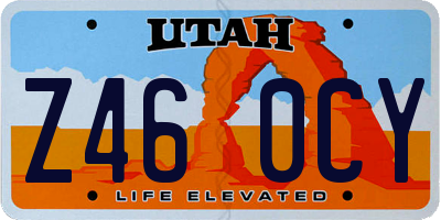 UT license plate Z460CY