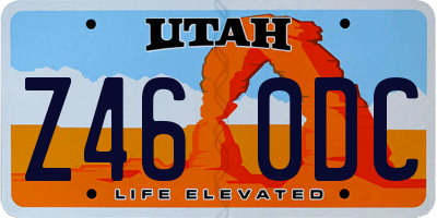 UT license plate Z460DC