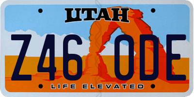 UT license plate Z460DE