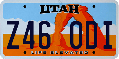 UT license plate Z460DI