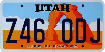UT license plate Z460DJ