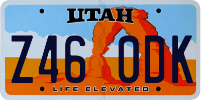 UT license plate Z460DK