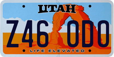UT license plate Z460DO