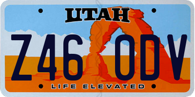 UT license plate Z460DV
