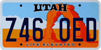 UT license plate Z460ED