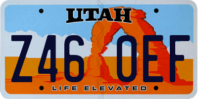 UT license plate Z460EF