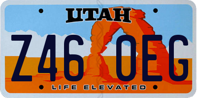 UT license plate Z460EG