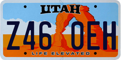 UT license plate Z460EH