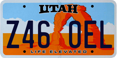 UT license plate Z460EL