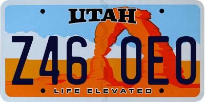 UT license plate Z460EO