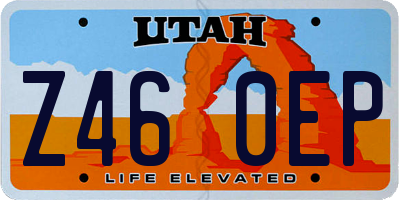 UT license plate Z460EP
