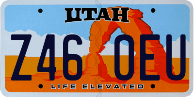 UT license plate Z460EU
