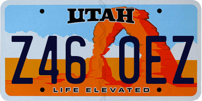 UT license plate Z460EZ