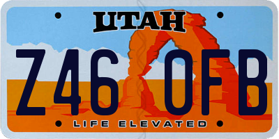 UT license plate Z460FB