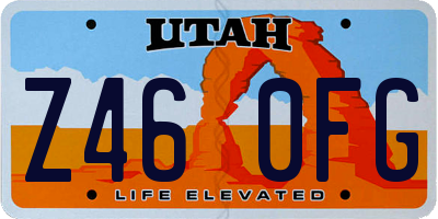UT license plate Z460FG