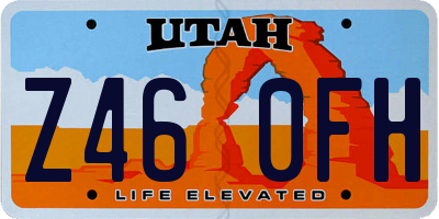 UT license plate Z460FH