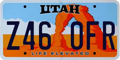 UT license plate Z460FR
