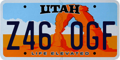 UT license plate Z460GF