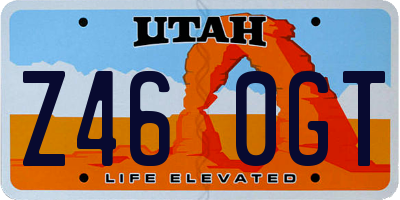 UT license plate Z460GT